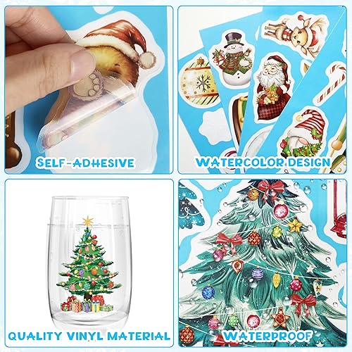 Miniatura 3 de Christmas Nutcracker Wall Stickers Decoration 12 Sheets, Christmas Wall Decals Holiday Nutcracker Decor for Wall, Winter Snowflake Wall Vinyl