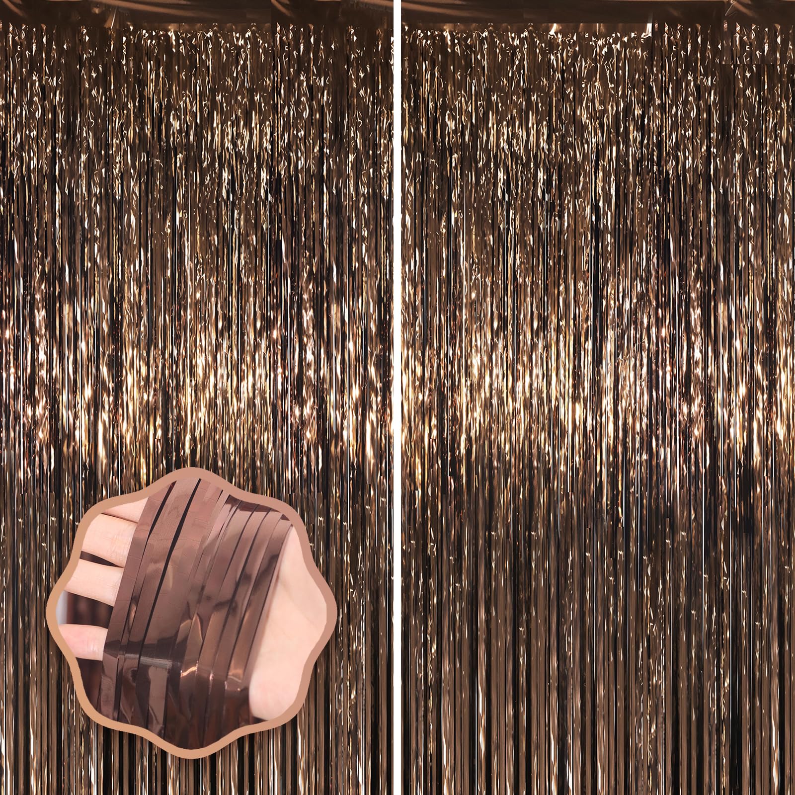 Pink Foil Fringe Backdrop - 3.3x6.6ft -28
