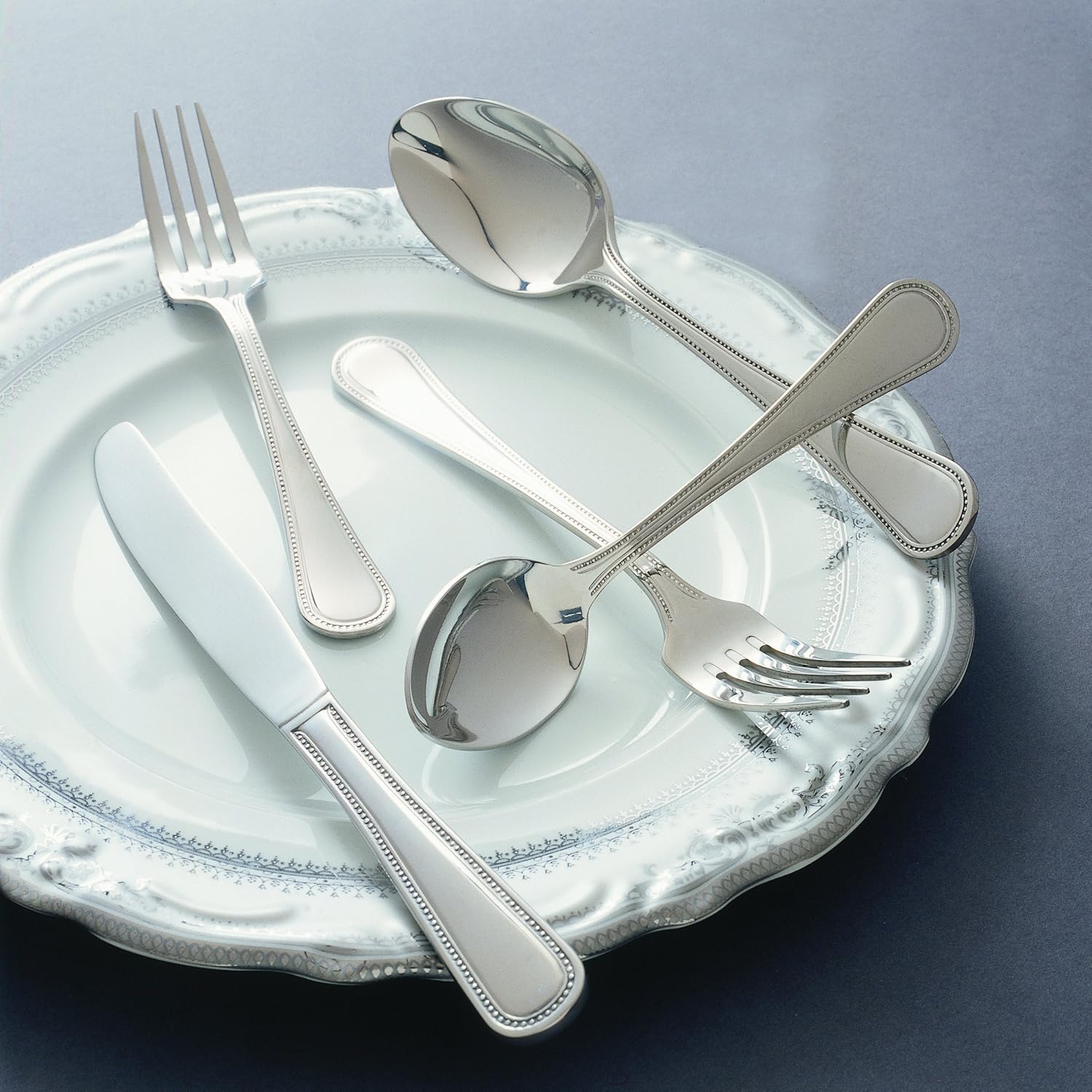 10 Strawberry Street Pearl Teaspoon, Set of 6, Stainless Steel