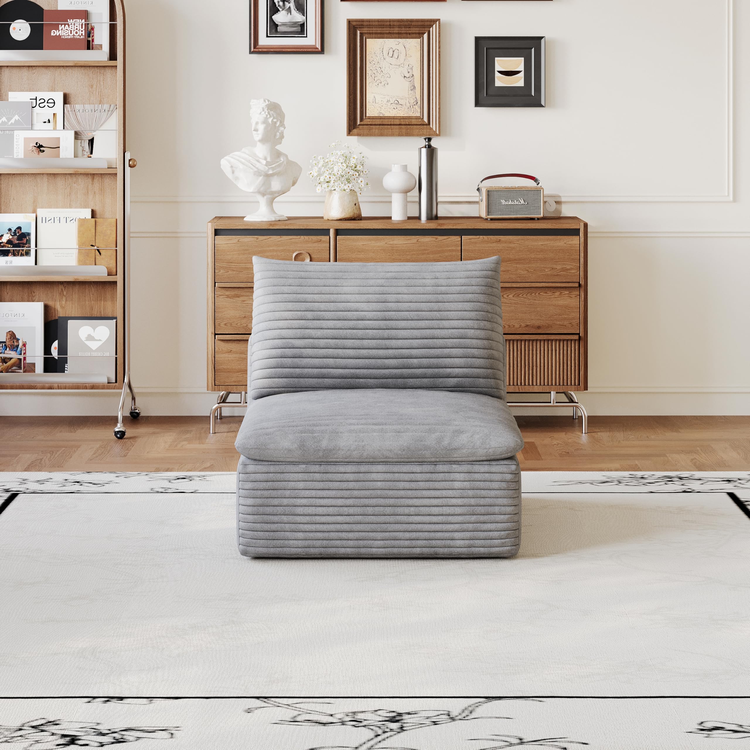 Sofá modular de espuma flexible para apartamentos pequeños y zonas de lectura en el dormitorio