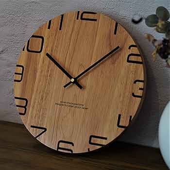 Amazon.co.jp: DEMI LOUS. 掛け時計 木製 ナチュラル インテリア