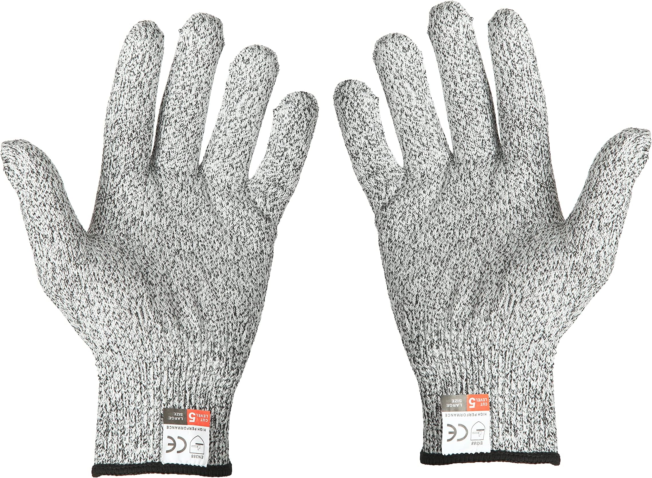 Elftoyer Cut Resistant Gloves Work Gloves Level 5 Working Safety Glove Man Cut Proof Gloves for Kitchen Butcher Outdoor Garden Work Protective Hands