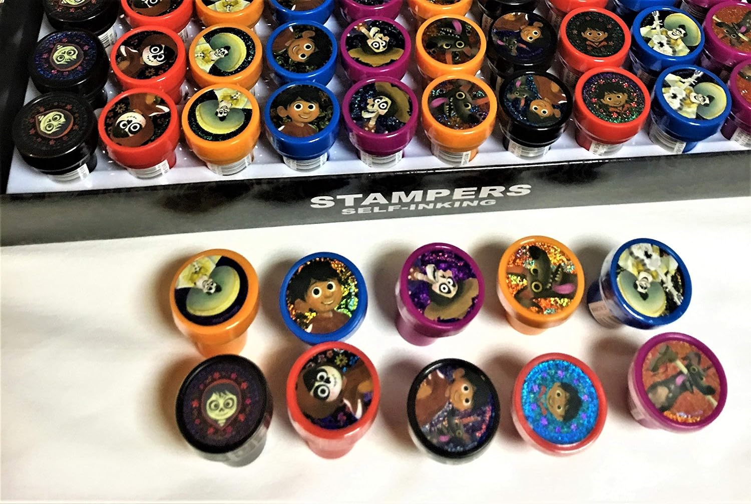 Disney 10 pcs Coco Pixar Self-Inking Stamps Stampers Pencil Topper Authentic Licensed image 2