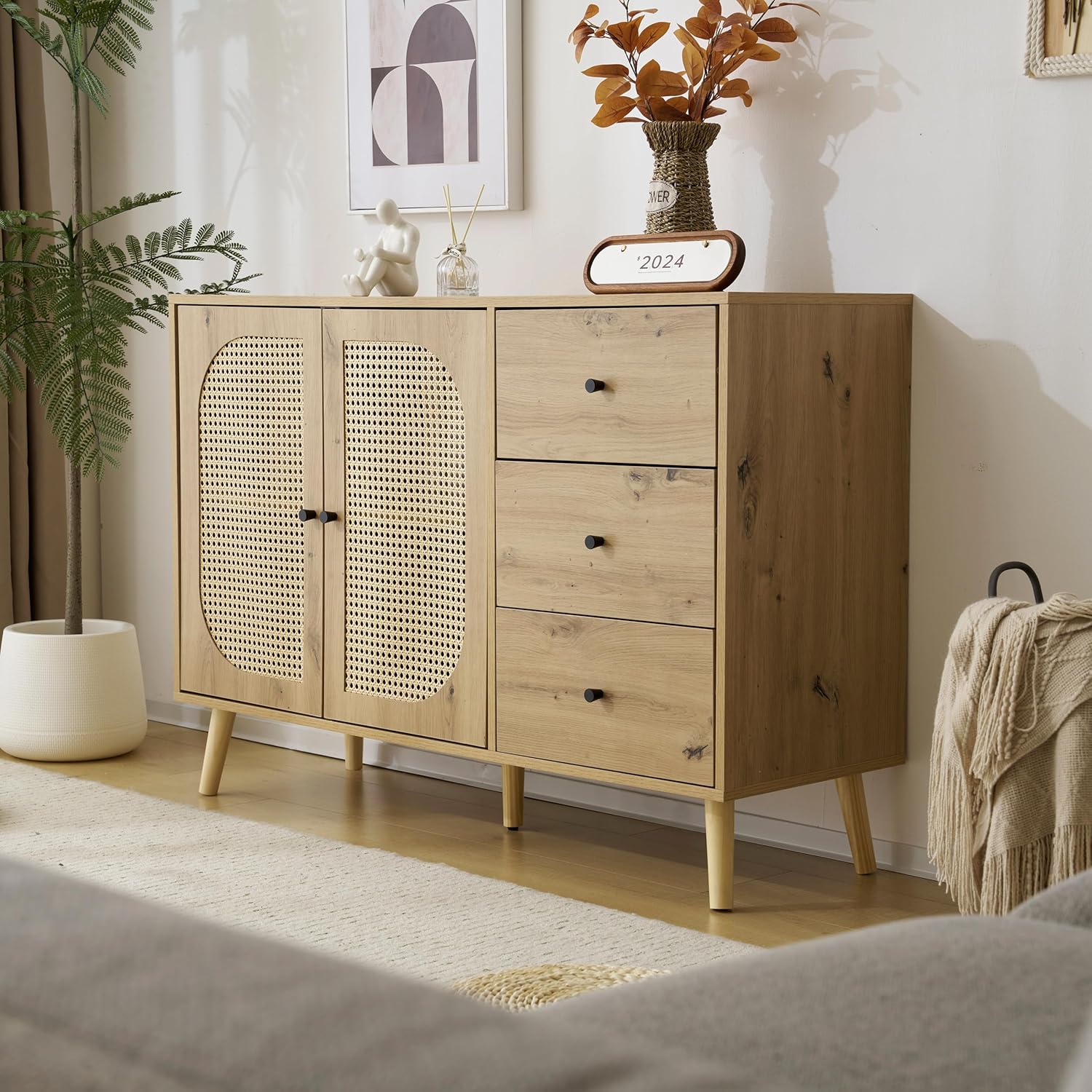 VENTOTA キャビネット 80cm幅 サイドボード リビング 棚 木製 木目調 VENTOTA キャビネット 80cm幅 サイドボード リビング 棚 木製 木目調