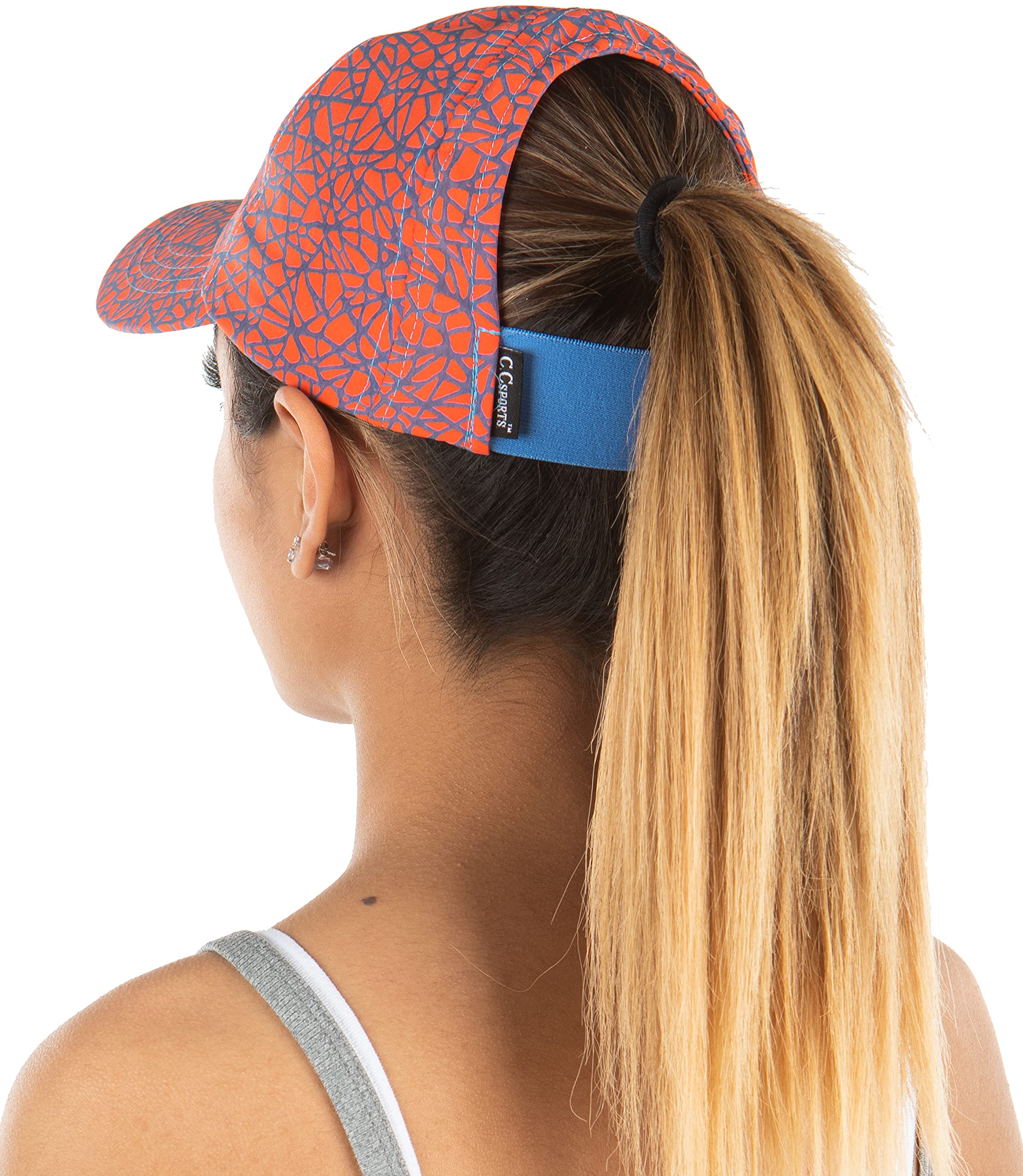 Backless Elastic Ponycap Messy High Bun Athletic Ponytail Baseball Cap Hat
