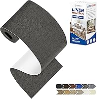 Vista 142 de KING MOUNTAIN Parches de reparación de lino fino, tela autoadhesiva, 8 x 11 pulgadas, 2 unidades, multicolor, para sofá (negro carbón)