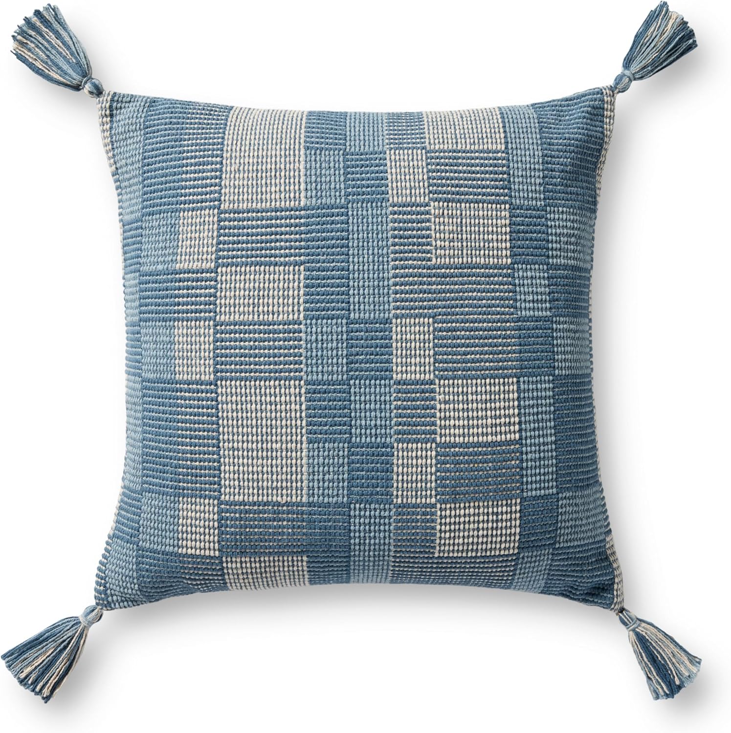 Loloi II Collection PLL0174 Blue 20'' x 20'' Cover Only Pillow