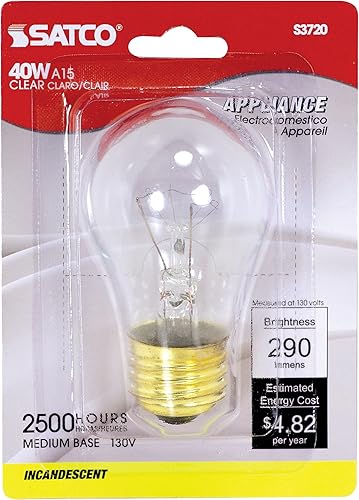 Miniatura 2 de Satco S3720 130V Medium Base 40-Watt A15 Light Bulb, Clear