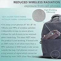 Vista 7 de Halsa Funda protectora EMF Shield para teléfono celular - Funda anti-EMP con bloqueo de señal - Estuche de protección para smartphone contra Gris