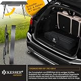 KESSER® Table de camping pliable avec cadre en aluminium - Plateau de table enroulable - Hauteur réglable - Avec sac de transport avec dragonne - 120 x 70 cm - Jusqu'à 30 kg - Anthracite - 6