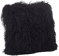 Vista 15 de Saro Lifestyle Almohada de piel de cordero mongol rellena de poliéster