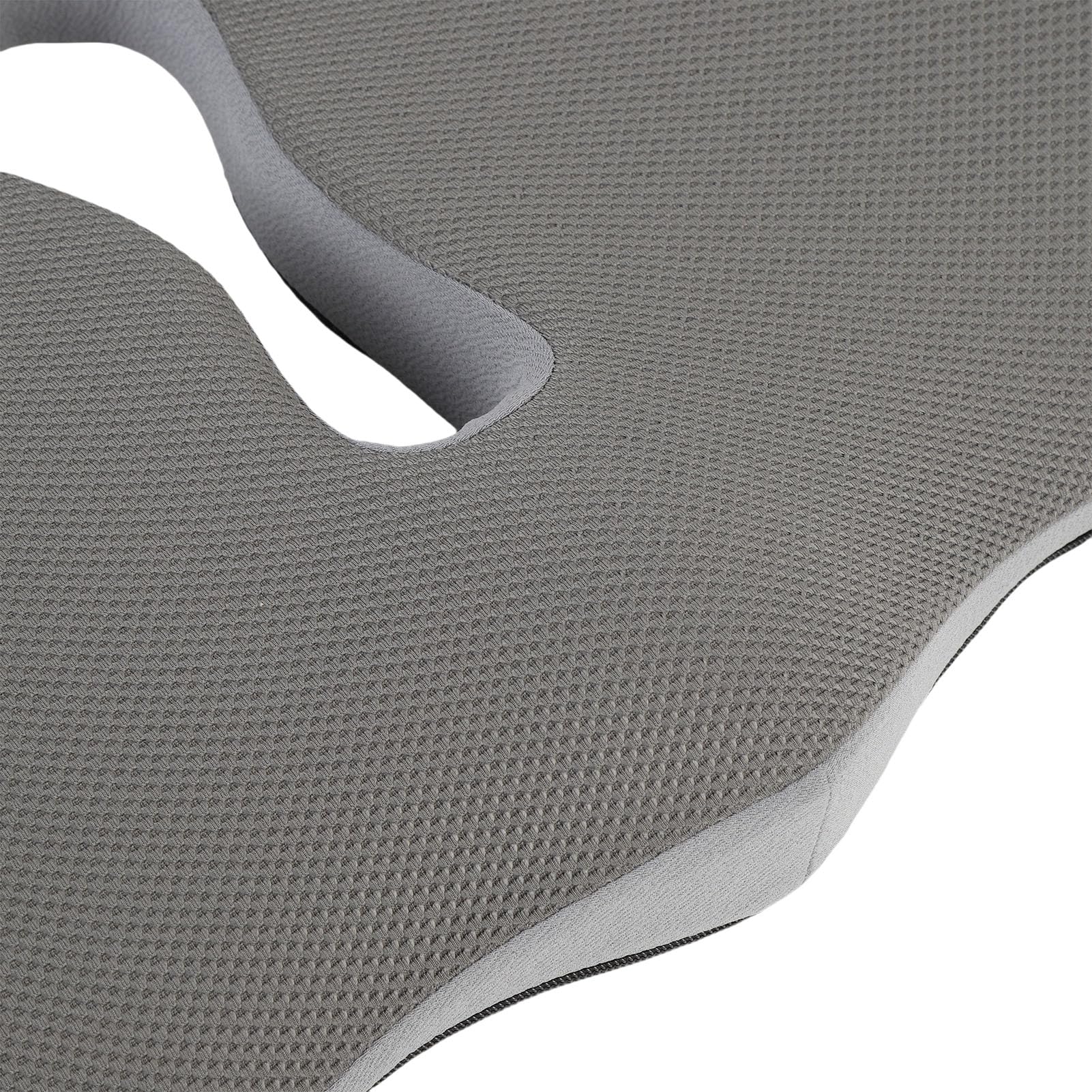 Pongnas Cuscino di Sedile di Memory Foam Ergonomico Cuscino Ortopedico Cuscinetto Cuscino Comfort Sedile con Design Traspirato per Rimbalzo per Sedia D'ufficio (Grey)