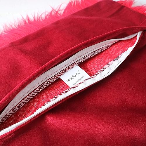 Miniatura 7 de Hodeco Fundas de almohada de piel sintética de 18 x 18 pulgadas, decoración del hogar, funda de cojín cuadrada suave mongol de piel larga de lujo