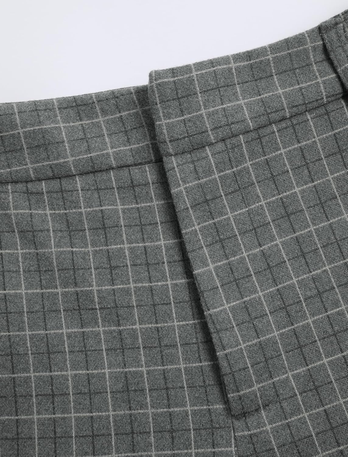 ZAFUL Womens Suit Pants Casual Plaid Elastic High Waist Wide Leg Stright Regular Fit Palazzo Dressy Trousers - Image 3