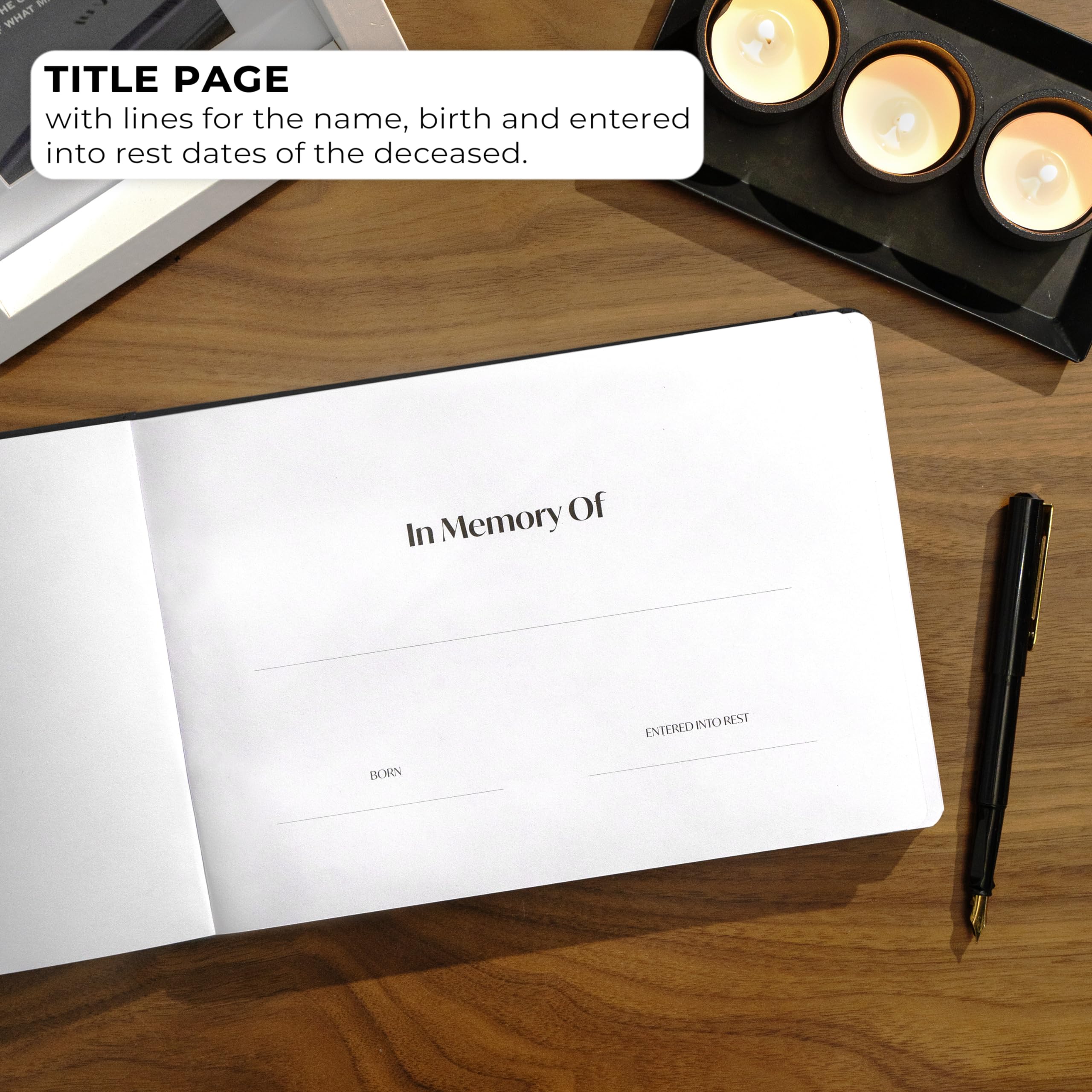 Livre D'or « In Loving Memory » Pour Funérailles – 738 Entrées D