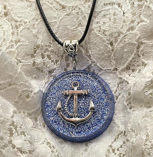 Miniatura 7 de Hubbering US Navy Gift for Military Family Members Navy Mom, Sister, Daughter, Grandma, Resin Anchor Pendant Navy Deployment Gifts
