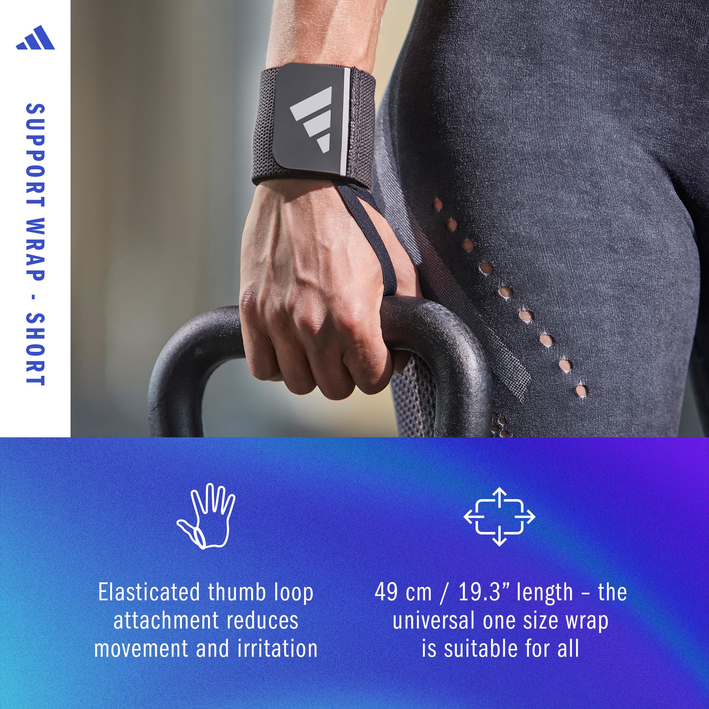 Adidas Universal Polyester Support Wrap (Black, Short) 4