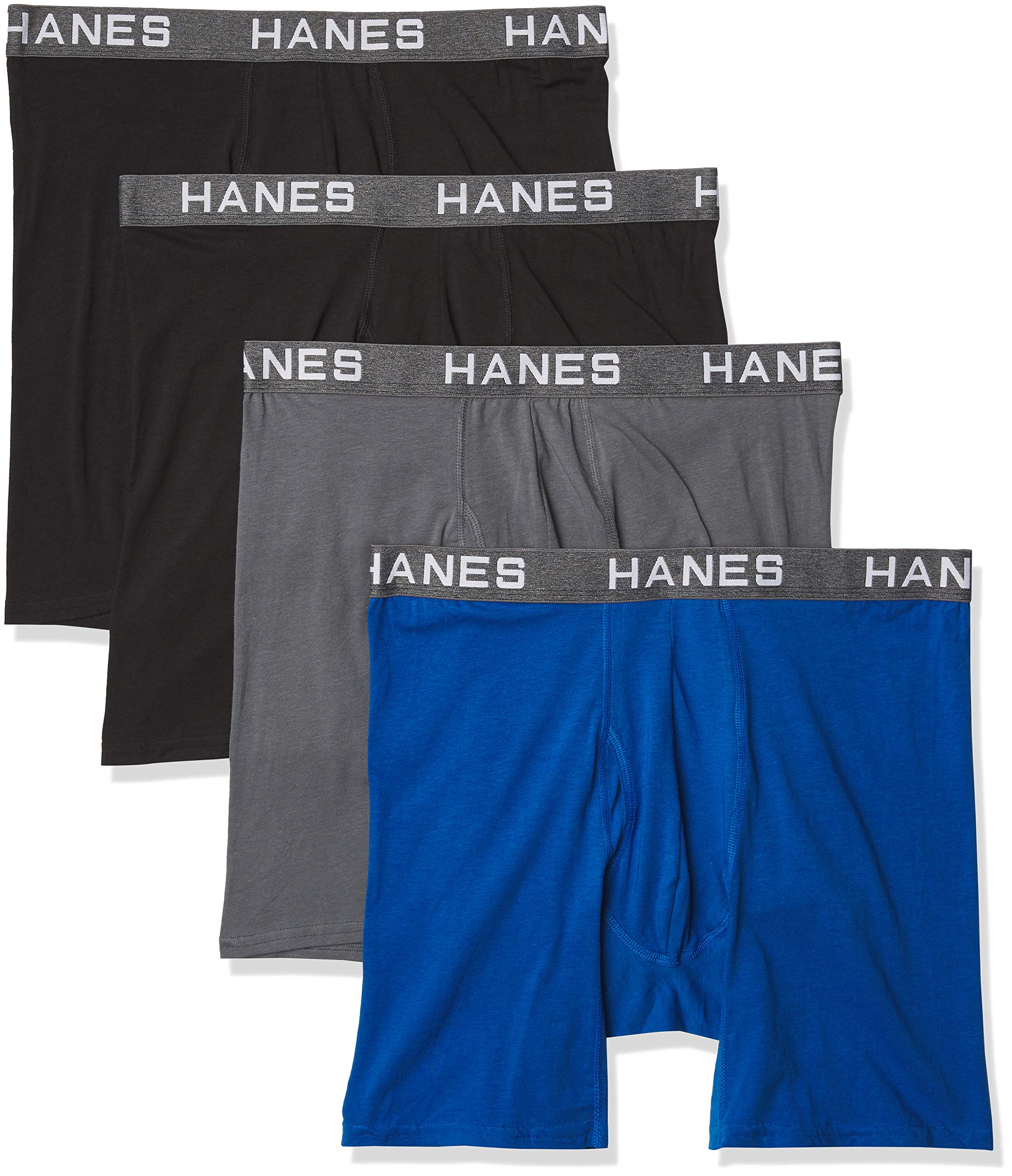 Hanes Men's Comfort Flex Fit Boxer Briefs, Ultra Soft Cotton Modal Blend Underwear, 4-pack