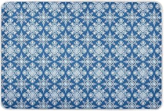 Blue Snowflakes Extra Large Resuable Potty Training Pee Pad Water Resistant Bed Wetting Sheet Slip-Resistant Pad Liner for Kids Adults Pets , 52" L x 34" W