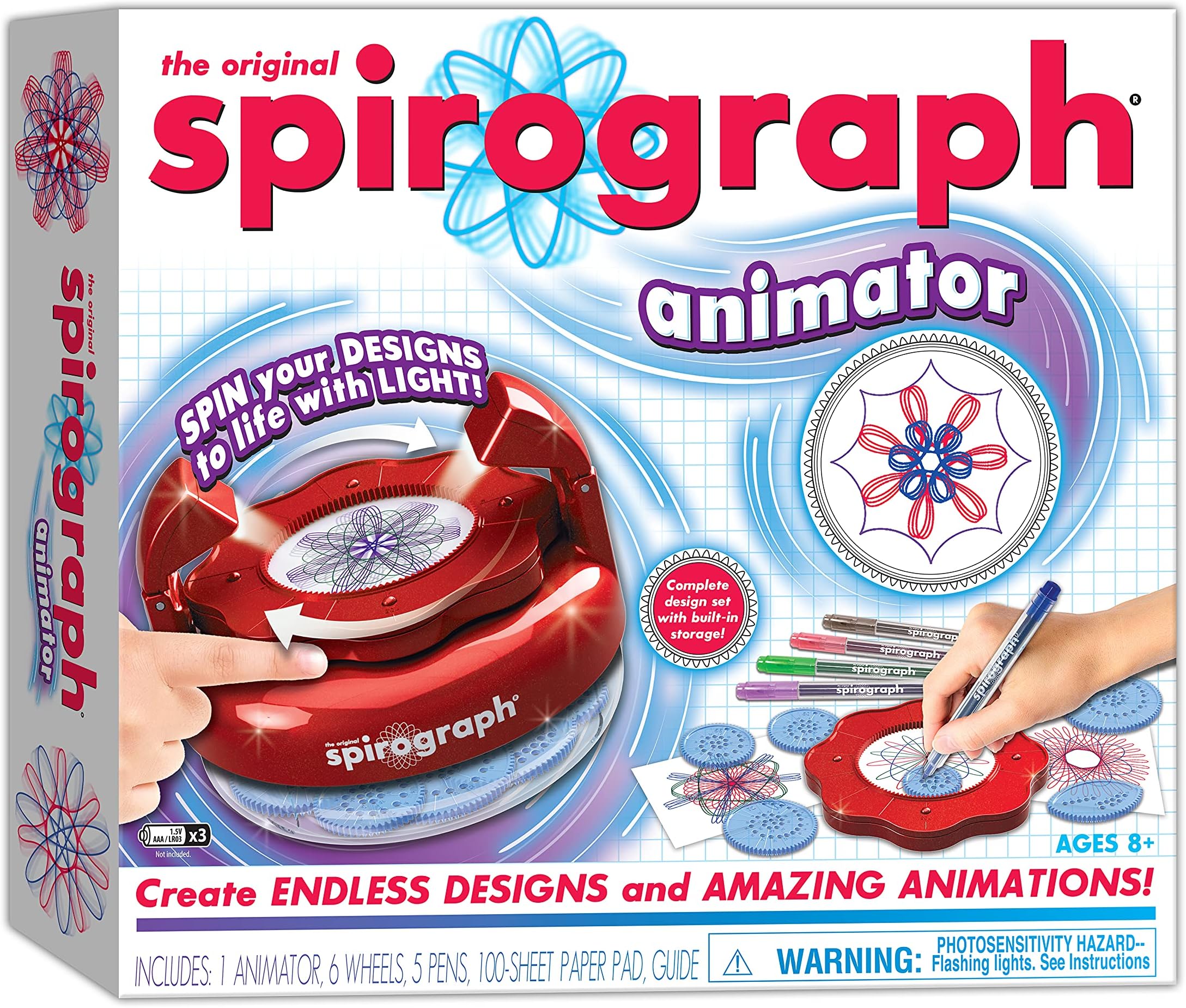 Spirograph-Animator-The Classic Craft & Activity To Make & Bring Countless Amazing Designs To Life-For Ages 8+, Multicolor
