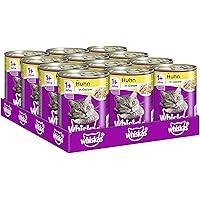 Whiskas Cibo umido per gatti Adult 1+ con pollo in gelatina, 12 lattine (12 x 400 g)