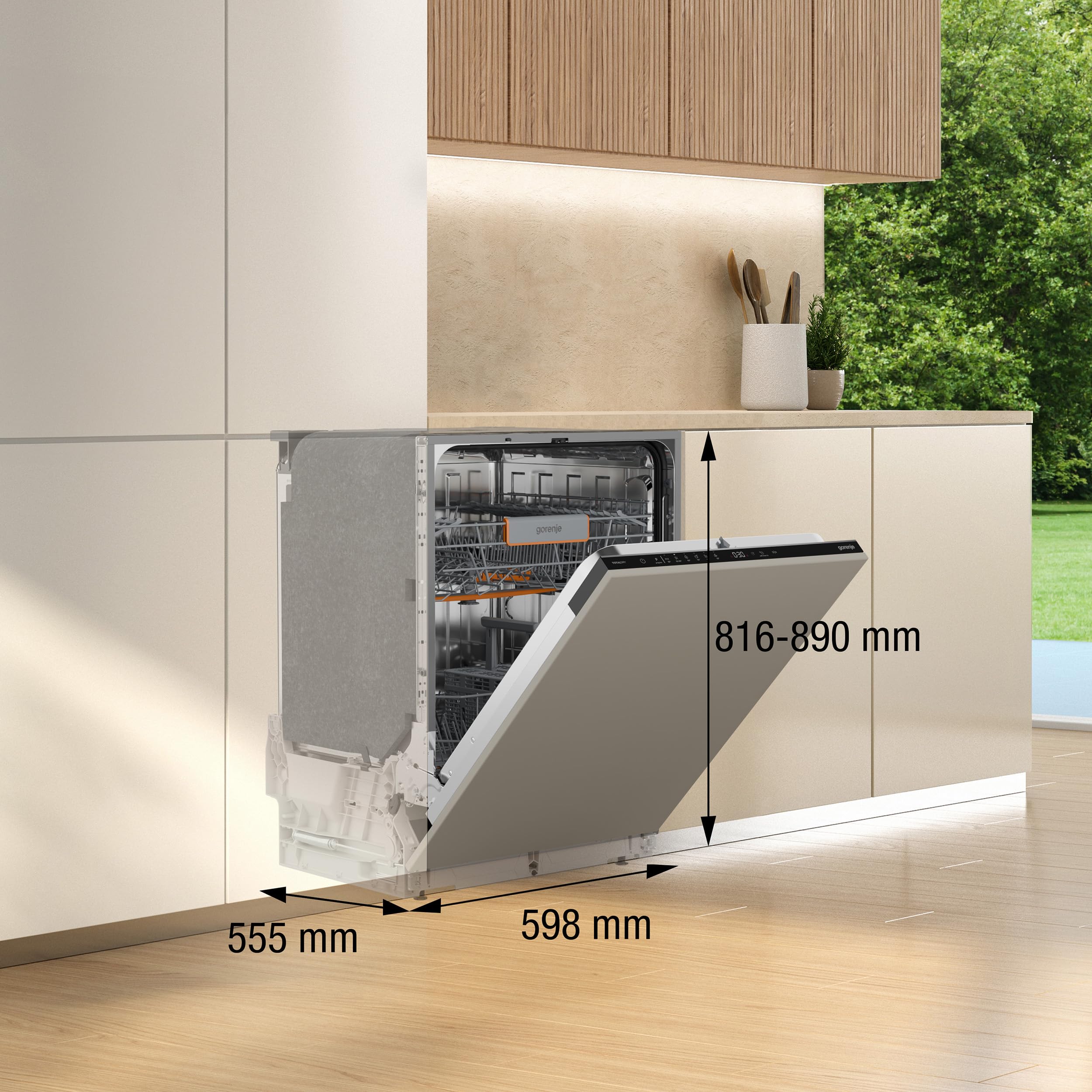 Gorenje GV642C65 Geschirrspüler Einbaugerät 60 cm breite 14 Maßgedecke Inox EEK C