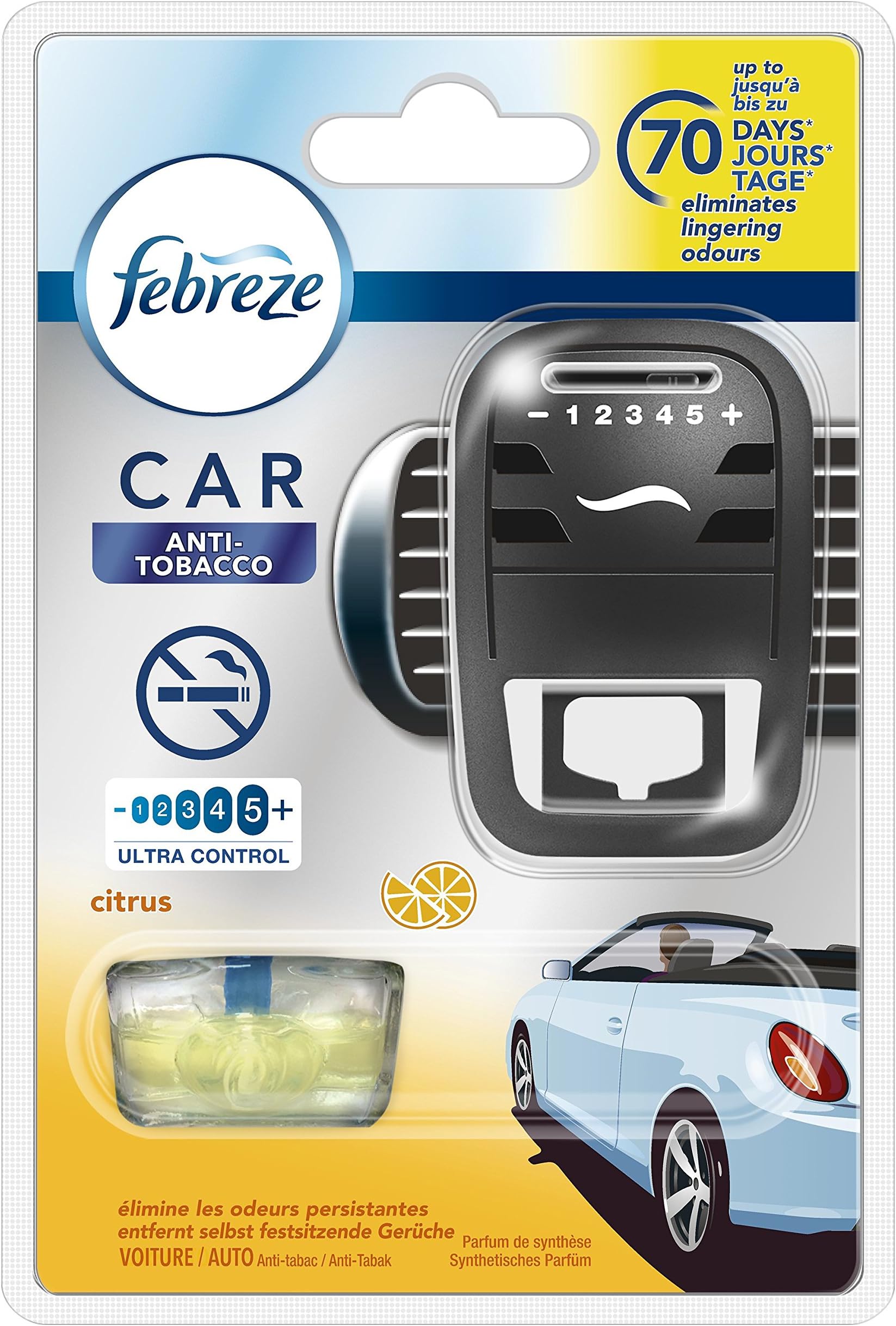 Febreze Car Air Freshener Diffuser with 1 Refill 7 ml –