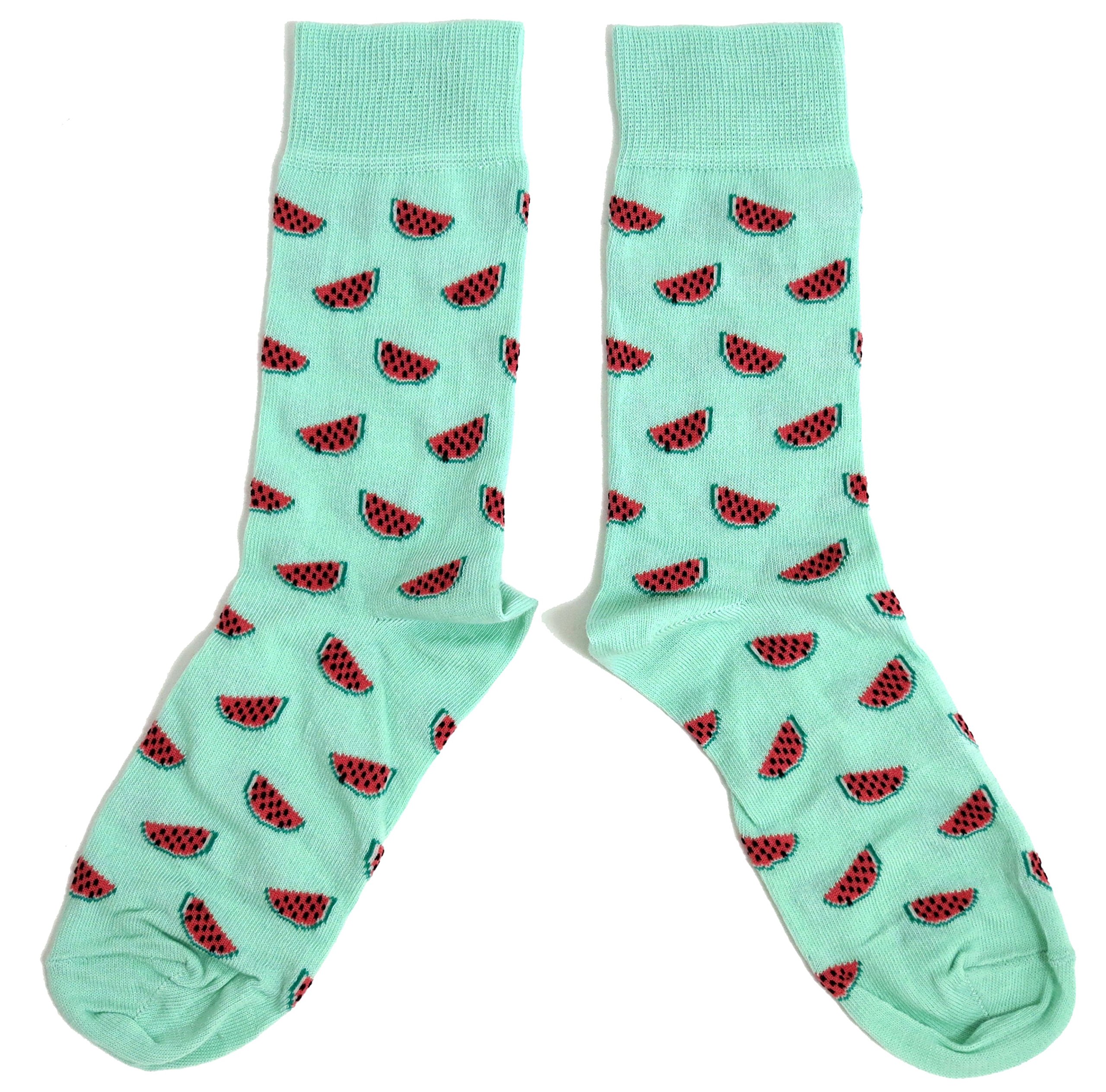 Mens Classic Green Multiple Melon Socks UK Size 6-11 / Eur 39-46/ USA 7-12