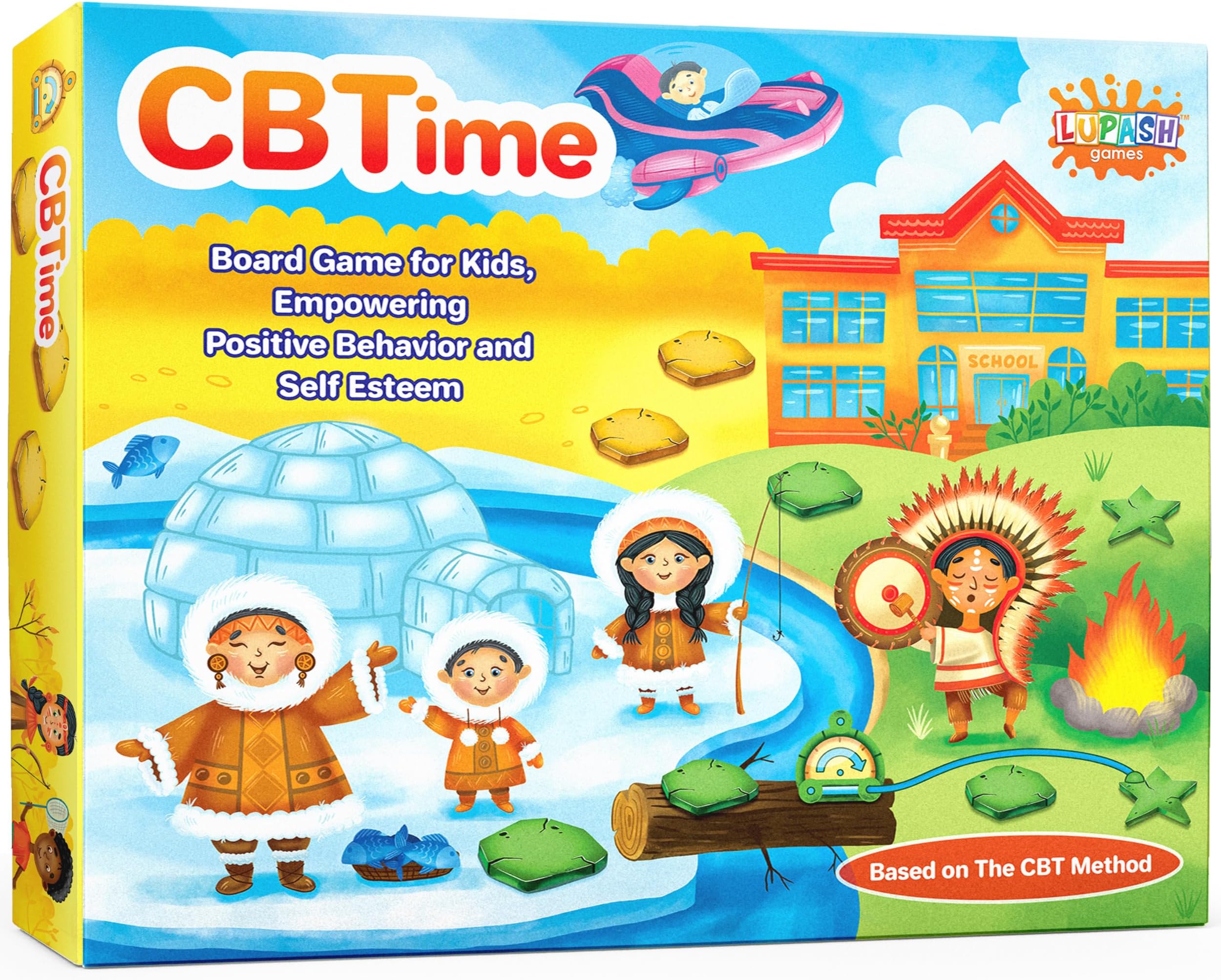 CBTime Therapy Games for Kids, Playing CBT Board Game for Coping Skills and Social Emotional Learning Activities, Emotion Game Suitable for ADHD, Learning Disability, and More
