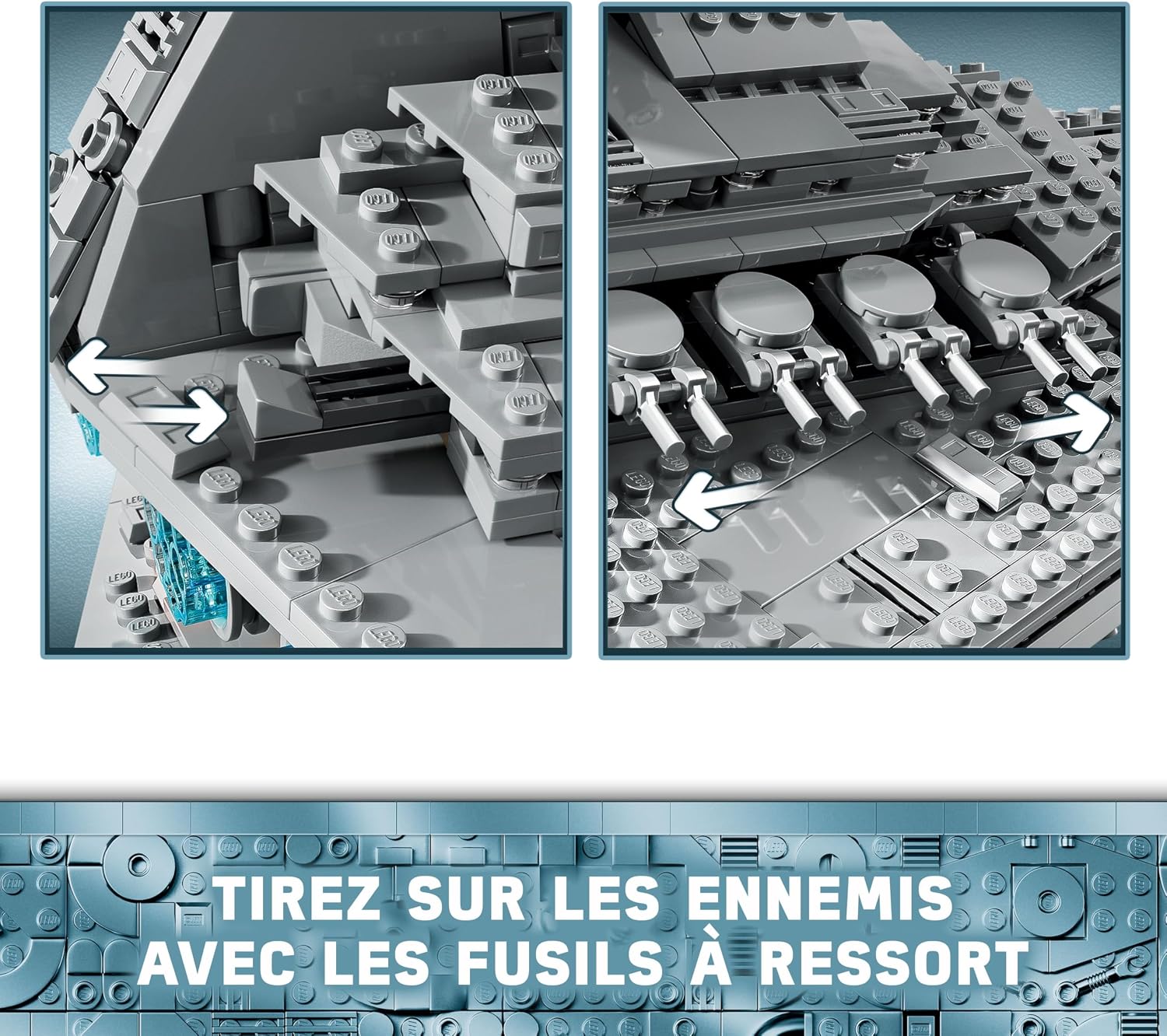 LEGO Star Wars 75394 Destroyer Stellaire de Classe Impérial - Jeu de Construction avec Vaisseau Spatial - Intérieur Détaillé - 7 Minifigurines dont Dark Vador - Cadeau pour Garçon dès 10 ans ou Adulte — image 4