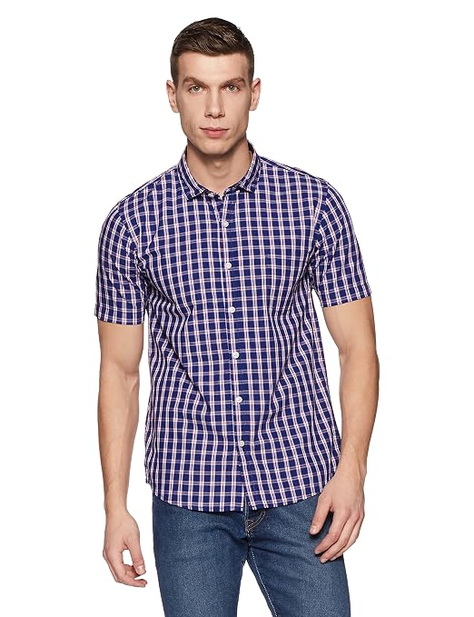 Buy Ruggers By Unlimited Men s Checkered Regular Fit Casual Shirt 273633962 Navy XX Large At 