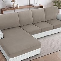 Vista 1 de H.VERSAILTEX 2025 New Sectional Couch Covers 8 Pieces Stretch Sofa Covers for Sectional Sofa Set Separate L Shaped Couch Cover for Both Left/Right