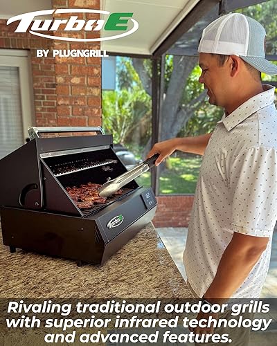 Miniatura 5 de Parrilla eléctrica Turbo E XL, infrarrojo de 1700 W, rejilla de calentamiento y sonda, apto para apartamentos