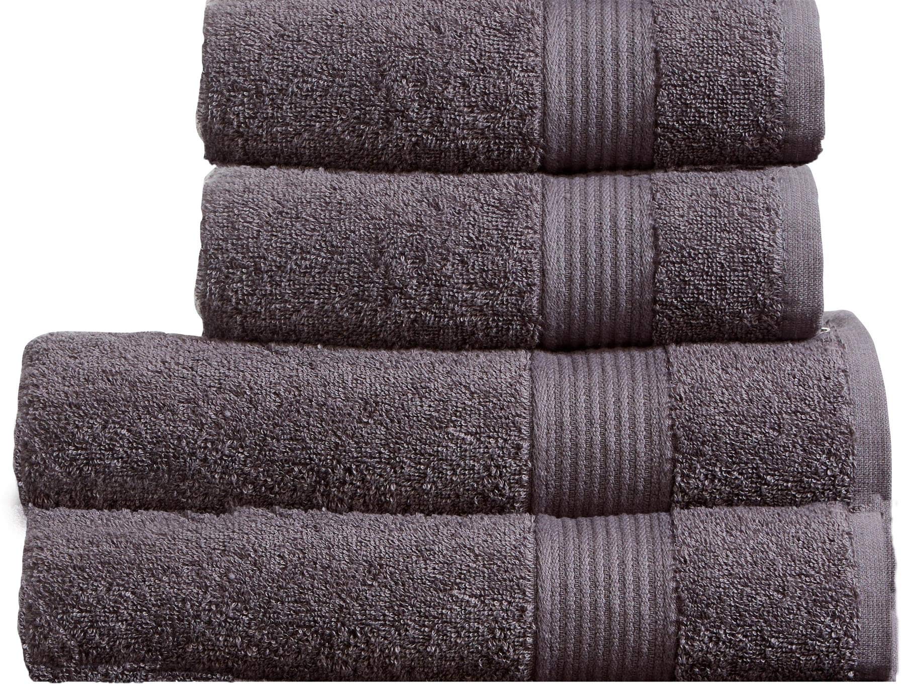 Olivia Rocco Egyptian Cotton Towels Home Bathroom Towel Set Bale Fade Resistant 500gsm Home Collection Bales Bath Sets, 2 Bath and 2 Hand Towels Charcoal โ image 1