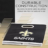 Vista 3 de Cubo de almacenamiento Franklin Sports, de tela, del equipo de la NFL, apto para adaptarse a contenedores de almacenamiento (11x 10.5x 10.5)