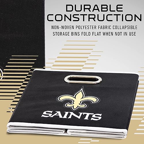 Miniatura 195 de Cubo de almacenamiento Franklin Sports, de tela, del equipo de la NFL, apto para adaptarse a contenedores de almacenamiento (11 x 10.5 x 10.5), San