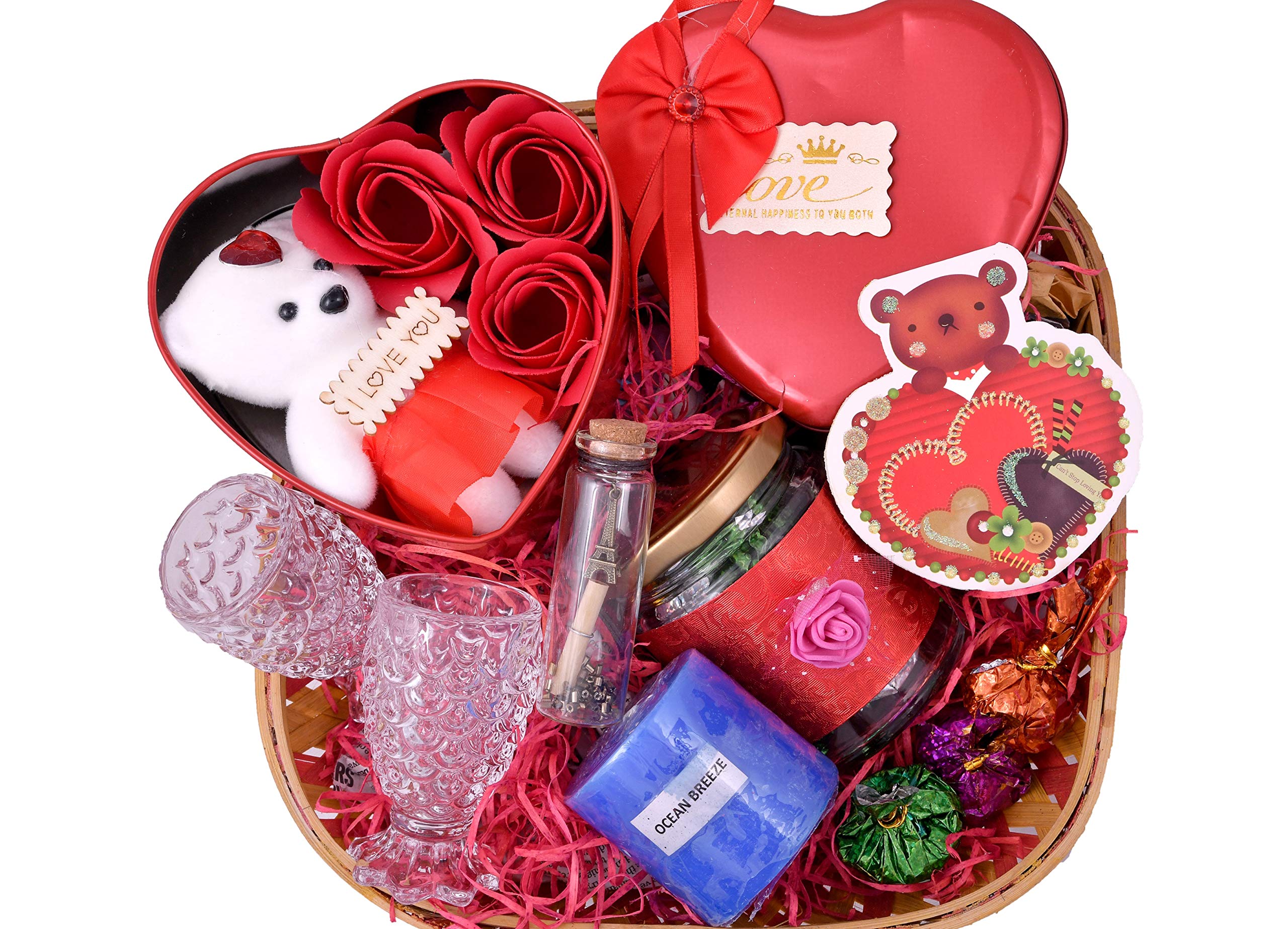 See full amazon price history chart for MANTOUSS Valentines Day Gift Hamper-Jar Of 8Pcs Dark Chocolate+2Shot Glasses+Scented Candle+Card+Message Bottle+3Pc Rose And Teddy Bear In Heart Shaped Box, 900 Grams MANTOUSS Valentines Day Gift Hamper-Jar Of 8Pcs Dark Chocolate+2Shot Glasses+Scented Candle+Card+Message Bottle+3Pc Rose And Teddy Bear In Heart Shaped Box, 900 Grams (B083D35BW1) Amazon Price History, Amazon Price Tracker