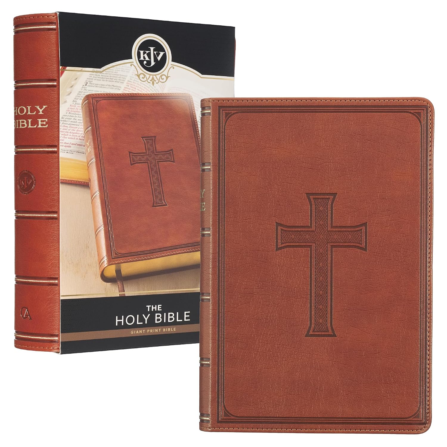 KJV Holy Bible, Giant Print Standard Size Faux Leather Red