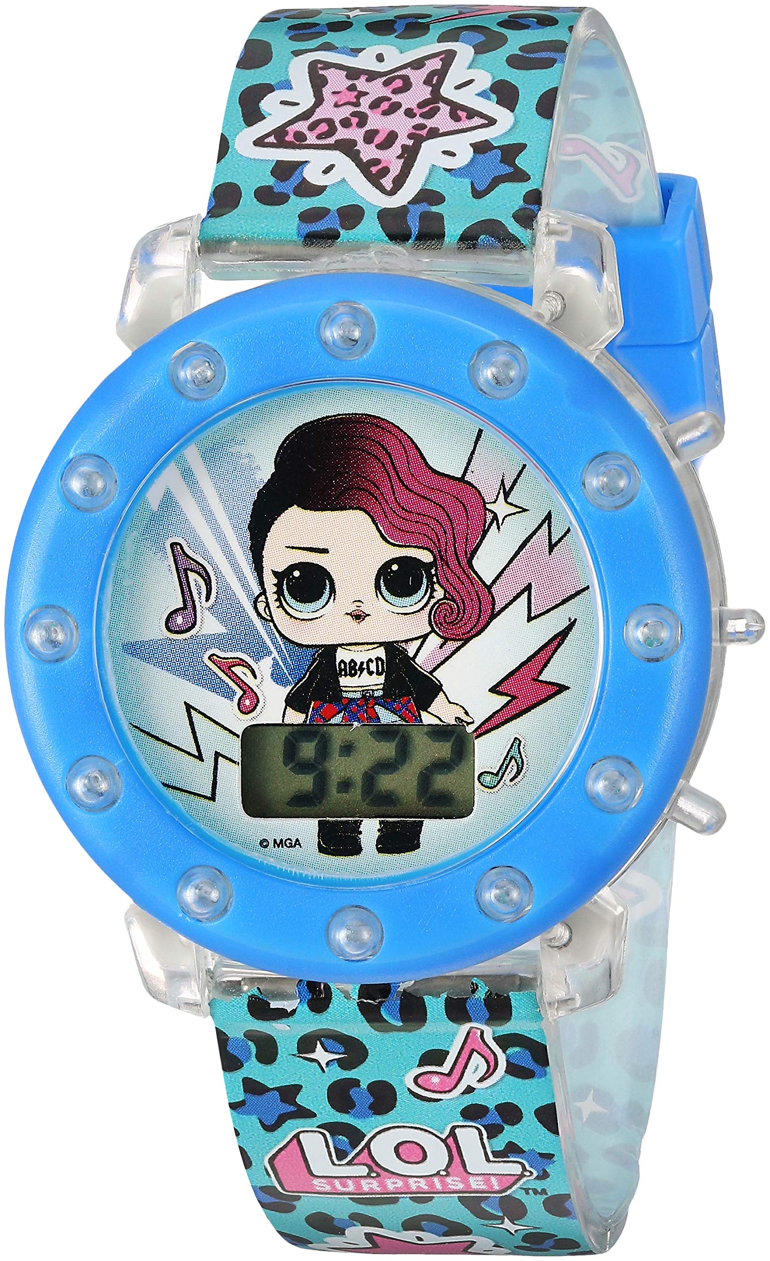 L.O.L. Surprise! Girls' Quartz Watch with Plastic Strap, Purple, 18.3 (Model: LOL4045)