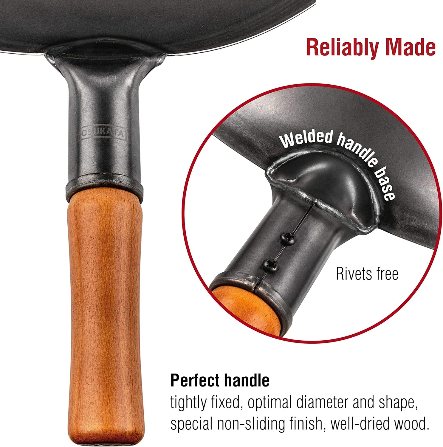 Pre Seasoned Carbon Steel Wok Pan Photo