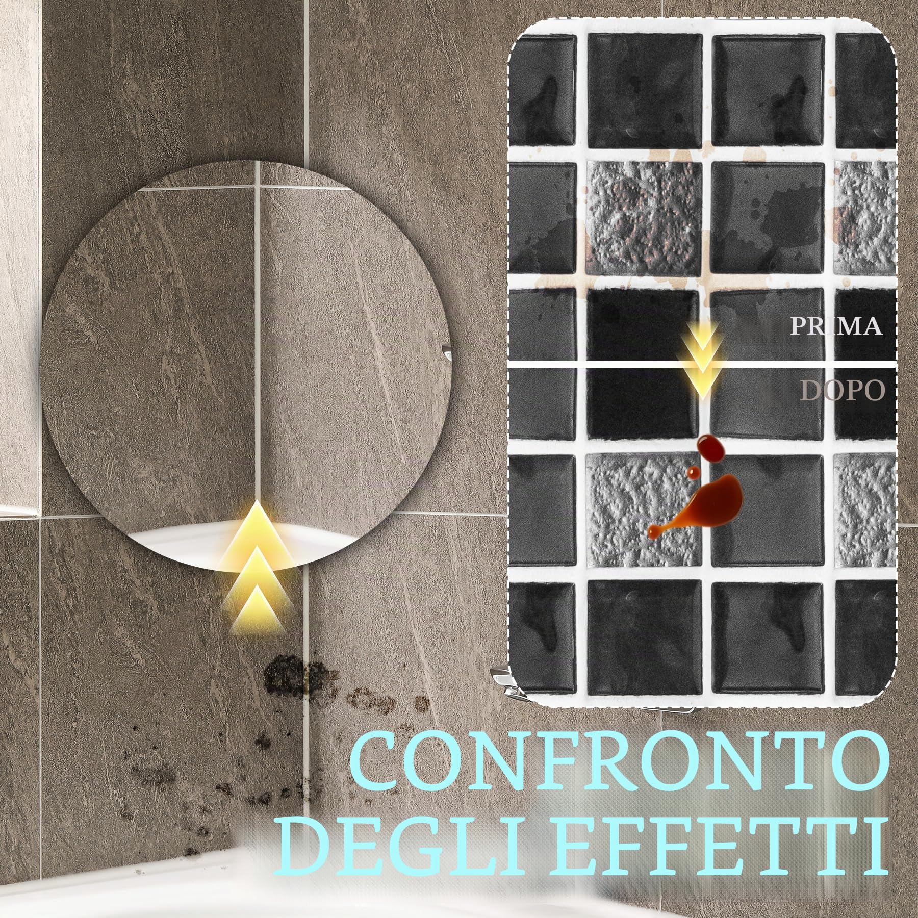 Stucco per Piastrelle - 200g Sigillante per Fughe per Piastrelle per Doccia, Cucina per Pavimenti, Sigillante Perdite Acqua Trasparent per Interni & Esterni per Marmo, Granito