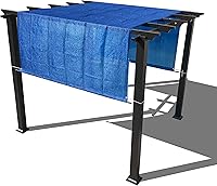 Vista 3 de Alion Home Custom Reemplazo de HDPE de protección solar permeable con bolsillos de varilla para pérgola