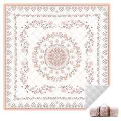 Boho Picnic Mat 79 x 79 Extra Large Outdoor Picnic Blanket Washable Foldable Portable Blanket for Beach Camping