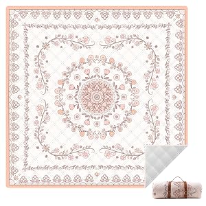 Boho Picnic Mat 79 x 79 Extra Large Outdoor Picnic Blanket Washable Foldable Portable Blanket for Beach Camping