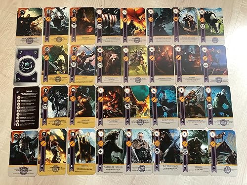 Miniatura 6 de Las 5 barajas 526 cartas premium con caja de almacenamiento de madera (todas las tarjetas de expansión DLC incluidas) para los amantes de los brujos