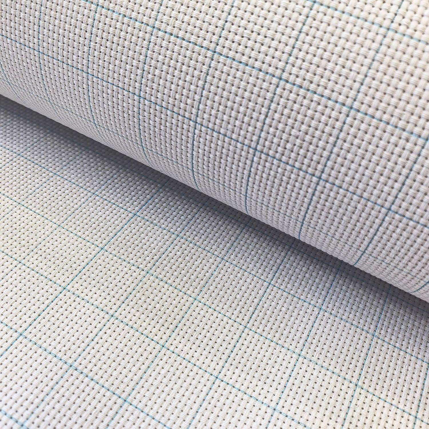 SewCrane 11CT Easy Count Aida Cotton Embroidery Fabric with Washable Grid Lines (59" W x 39" L)