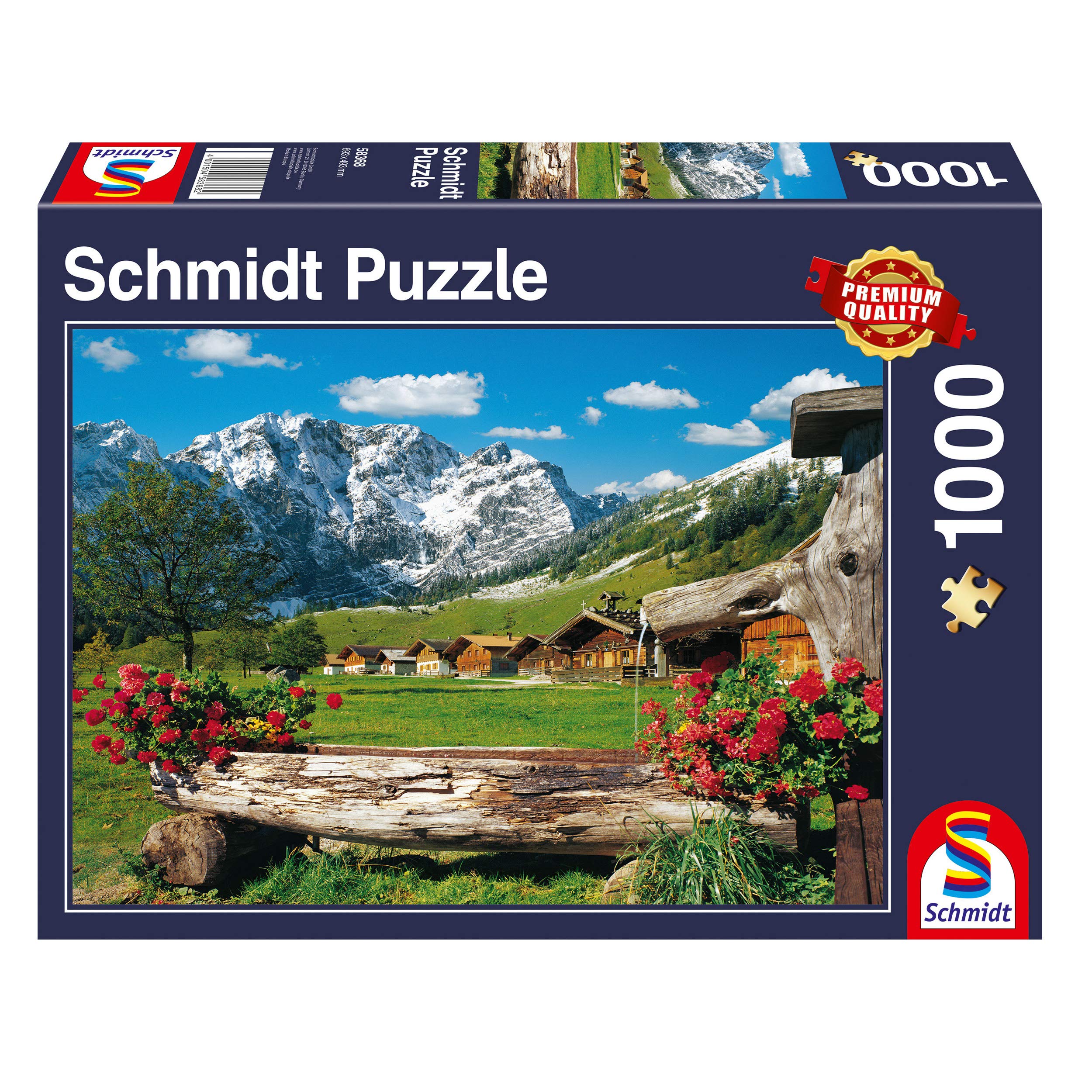 Schmidt Spiele Jigsaw Puzzle 58368 View of the Mountain idyll 1000 Pieces Multi-Coloured