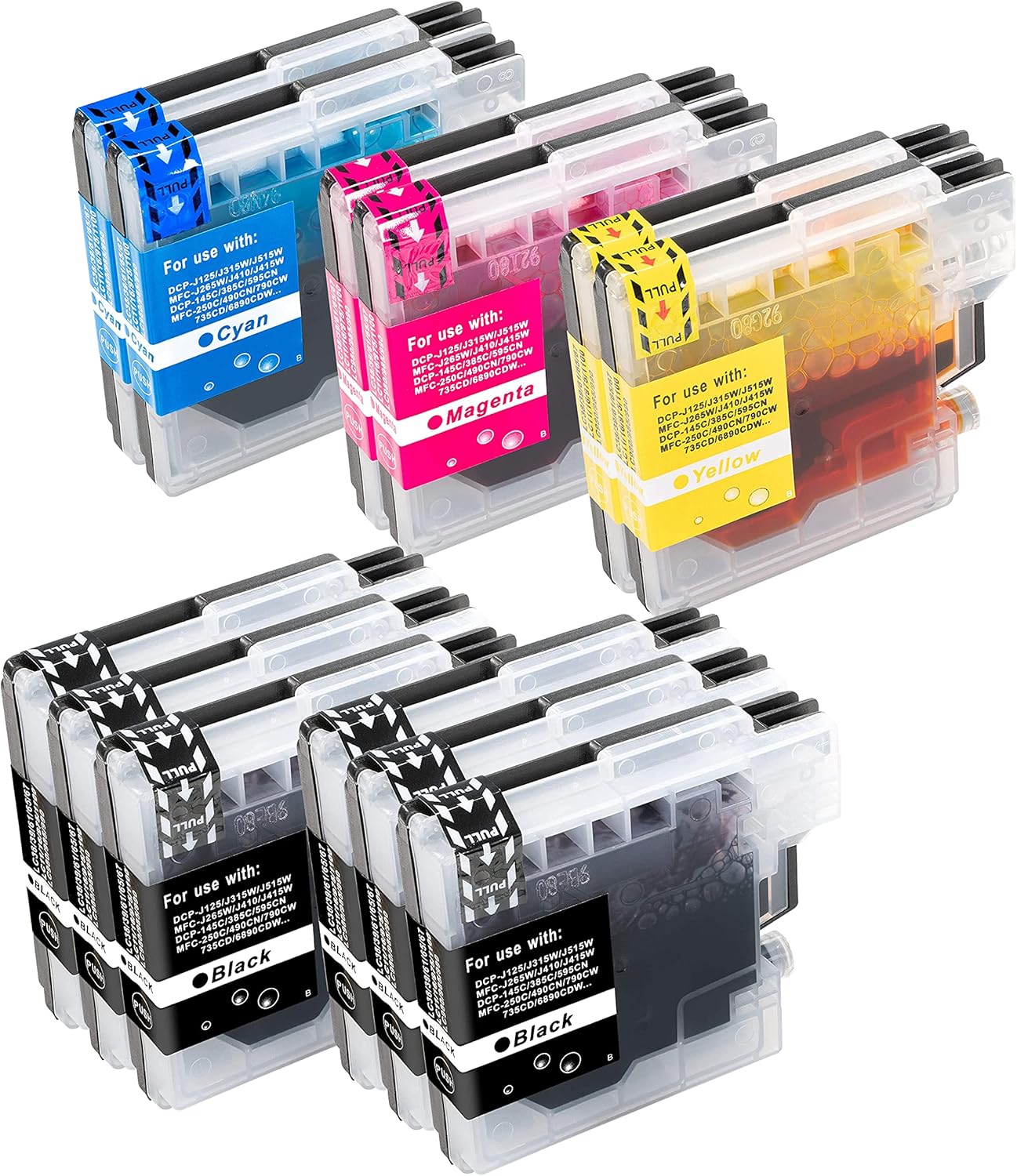 Cartouche D'encre Compatible NOIR Pour Imprimantes Brother DCP145C, DCP165C, DCP195C, Etc.