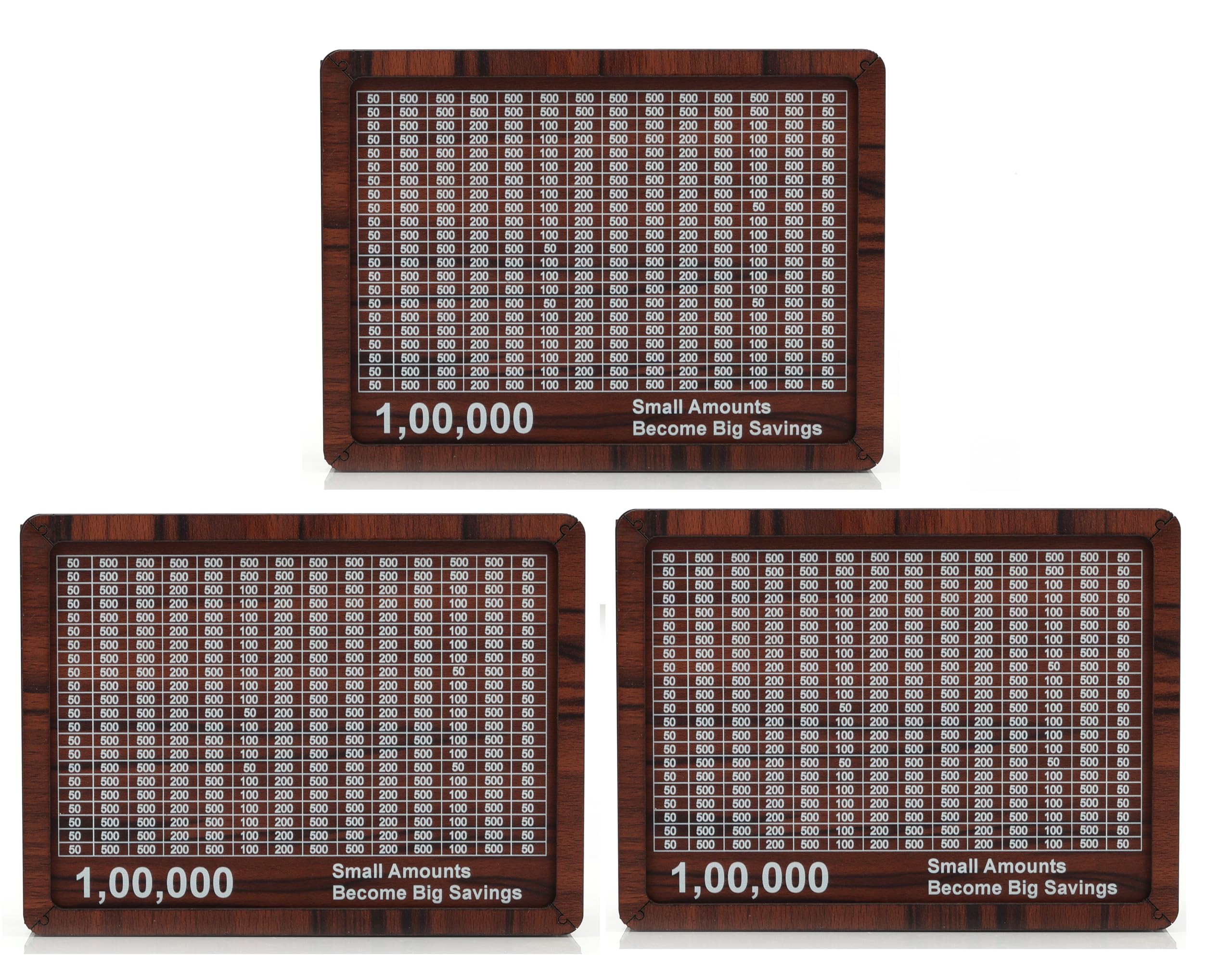 BB BACKBENCHERS Wooden Money Box with Savings Tracker | 1 Lakh Goal Piggy Bank for Kids & Adults | Cash Collection Bank with Savings Chart | 100000 Gullak for Financial Savings Habit (Money-Box-3)
