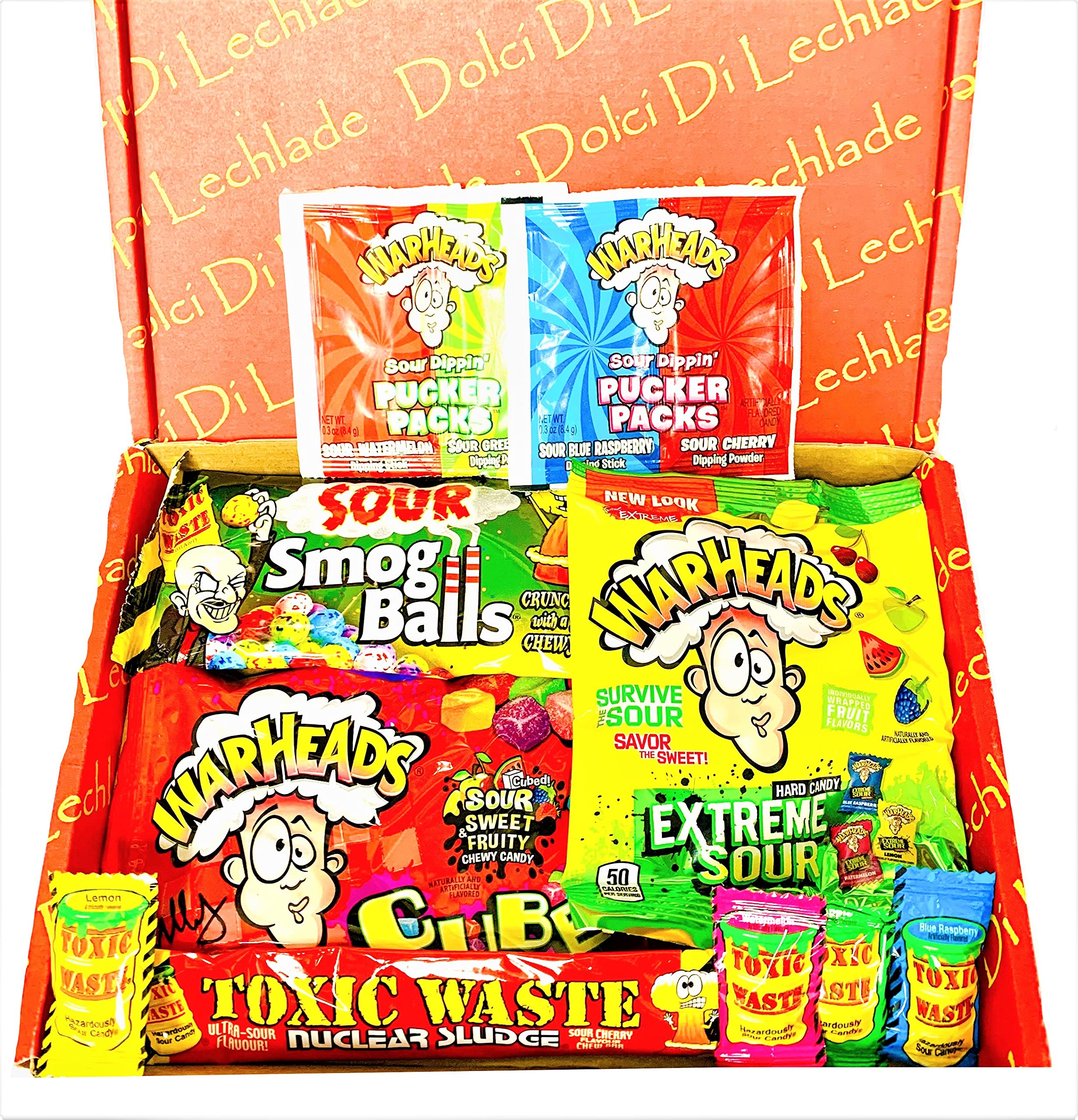 Sour Sweets Gift Box American Sweets and Candy by Dolci Di Lechlade
